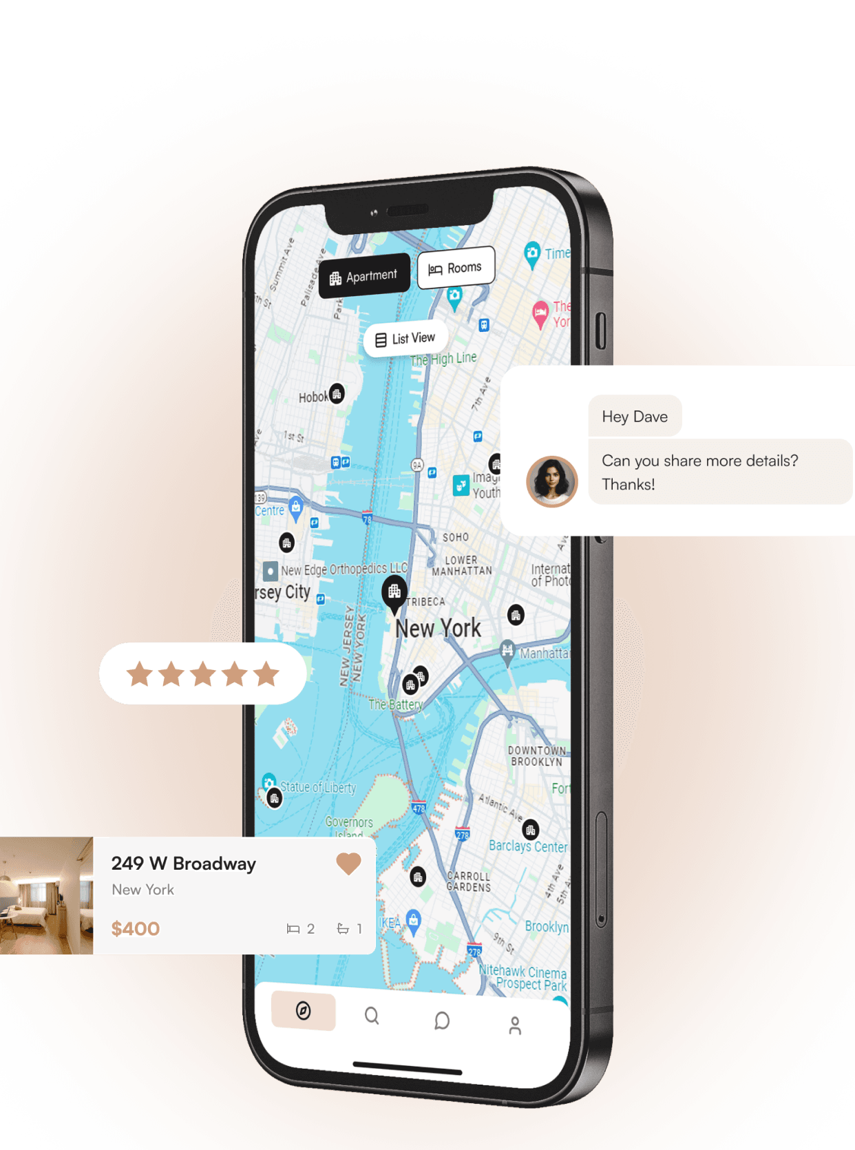 LeaseSwap NYC App Mockup